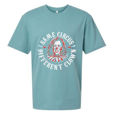 Trump Anti Kamala Harris Same Circus Different Clown Funny Sueded Cloud Jersey T-Shirt