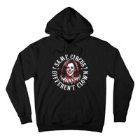 Trump Anti Kamala Harris Same Circus Different Clown Funny Hoodie