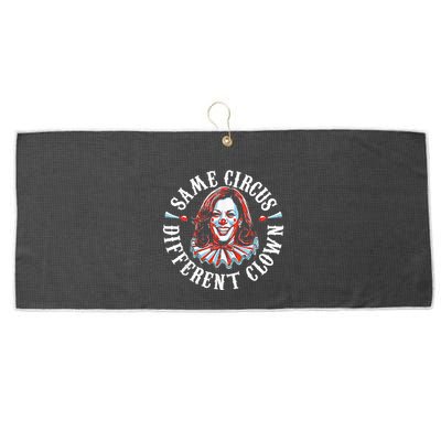 Trump Anti Kamala Harris Same Circus Different Clown Funny Large Microfiber Waffle Golf Towel