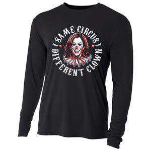 Trump Anti Kamala Harris Same Circus Different Clown Funny Cooling Performance Long Sleeve Crew