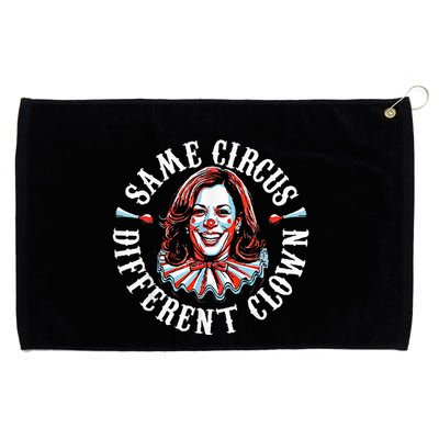 Trump Anti Kamala Harris Same Circus Different Clown Funny Grommeted Golf Towel