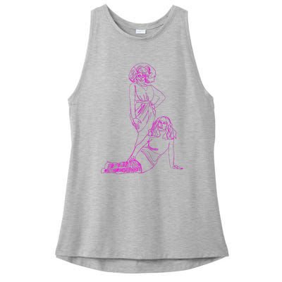 Trixie And Katya Illustration Ladies PosiCharge Tri-Blend Wicking Tank