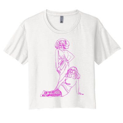 Trixie And Katya Illustration Women's Crop Top Tee