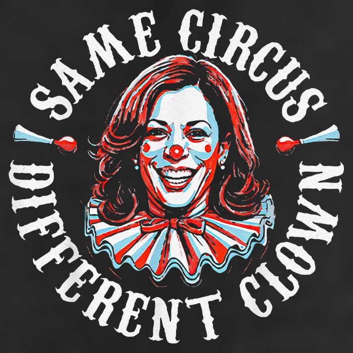 Trump Anti Kamala Harris Same Circus Different Clown Funny Gift 7 Panel Mesh Trucker Snapback Hat