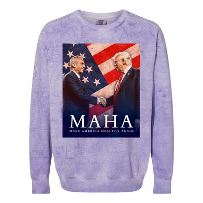 Trump And Kennedy Make America Healthy Again 2024 Colorblast Crewneck Sweatshirt