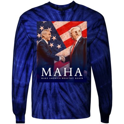 Trump And Kennedy Make America Healthy Again 2024 Tie-Dye Long Sleeve Shirt