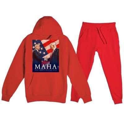 Trump And Kennedy Make America Healthy Again 2024 Premium Hooded Sweatsuit Set