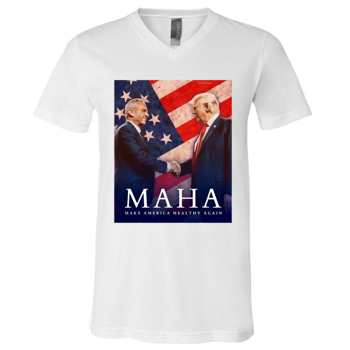 Trump And Kennedy Make America Healthy Again 2024 V-Neck T-Shirt