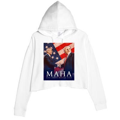 Trump And Kennedy Make America Healthy Again 2024 Crop Fleece Hoodie