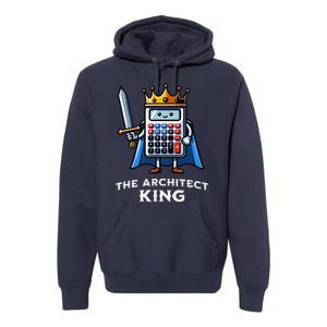 The Architect King Funny Illustration Calculator Premium Hoodie