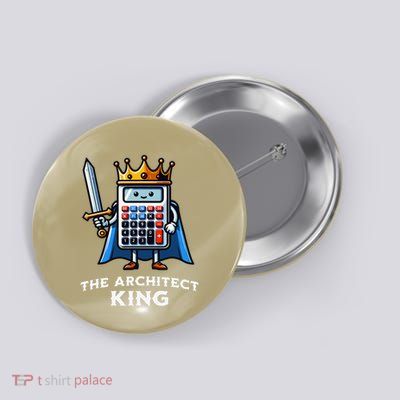 The Architect King Funny Illustration Calculator Button