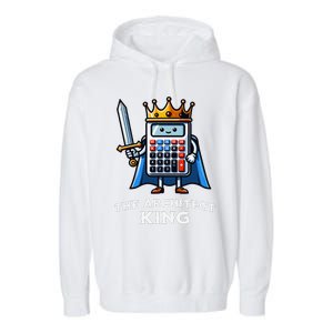 The Architect King Funny Illustration Calculator Garment-Dyed Fleece Hoodie