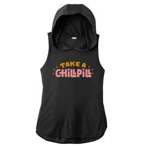 Take A Chill Pill Ladies PosiCharge Tri-Blend Wicking Draft Hoodie Tank