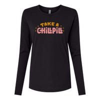 Take A Chill Pill Womens Cotton Relaxed Long Sleeve T-Shirt