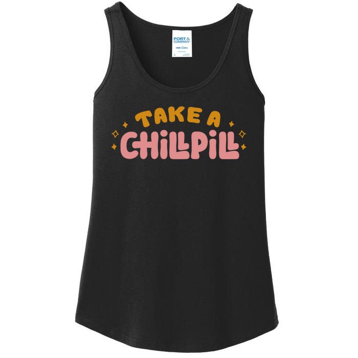 Take A Chill Pill Ladies Essential Tank