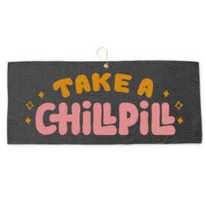 Take A Chill Pill Large Microfiber Waffle Golf Towel