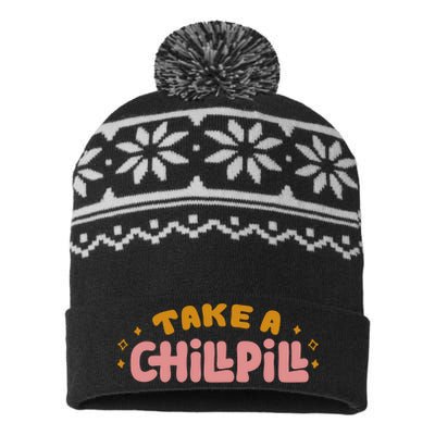 Take A Chill Pill USA-Made Snowflake Beanie