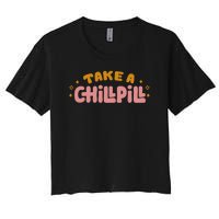 Take A Chill Pill Women's Crop Top Tee