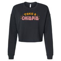 Take A Chill Pill Cropped Pullover Crew