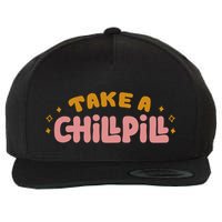 Take A Chill Pill Wool Snapback Cap