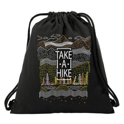 Take A Hike Outdoor Hiking And Camping Drawstring Bag