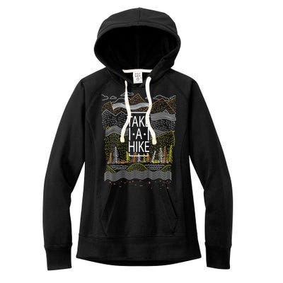 Take A Hike Outdoor Hiking And Camping Women's Fleece Hoodie