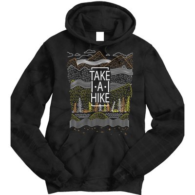 Take A Hike Outdoor Hiking And Camping Tie Dye Hoodie