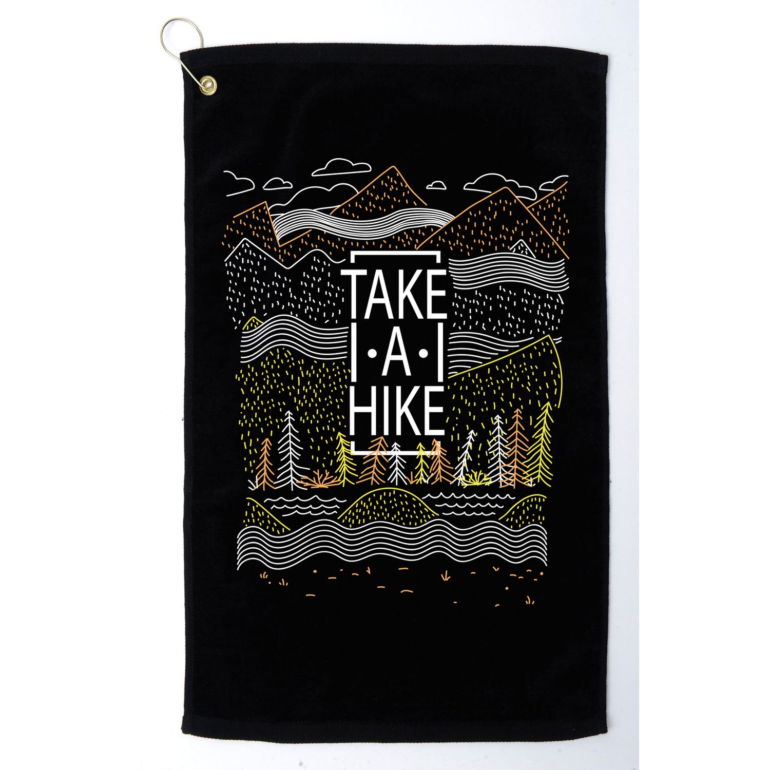 Take A Hike Outdoor Hiking And Camping Golf Towel