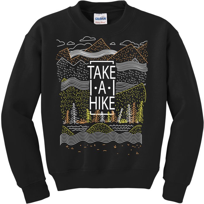 Take A Hike Outdoor Hiking And Camping Kids Sweatshirt