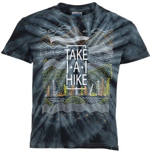 Take A Hike Outdoor Hiking And Camping Kids Tie-Dye T-Shirt