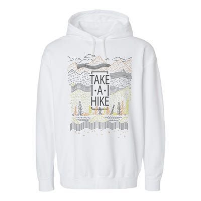 Take A Hike Outdoor Hiking And Camping Garment-Dyed Fleece Hoodie