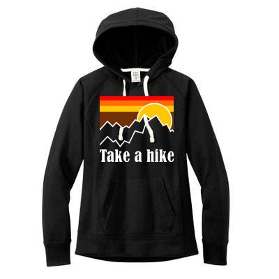 Take A Hike Sunset Funny Hiking Women's Fleece Hoodie