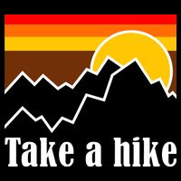 Take A Hike Sunset Funny Hiking Cropped Pullover Crew