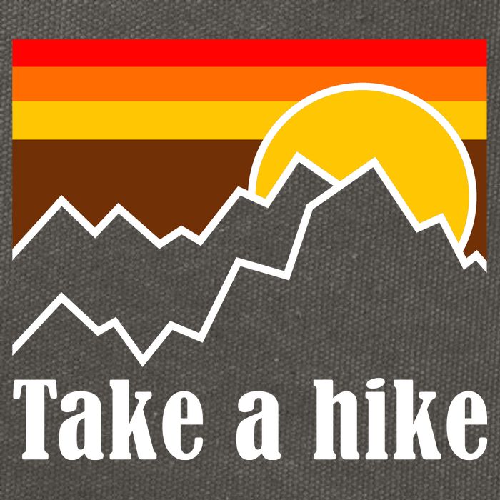 Take A Hike Sunset Funny Hiking Cotton Canvas Backpack