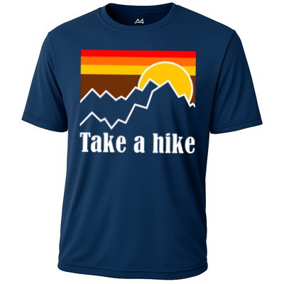 Take A Hike Sunset Funny Hiking Performance Shirt