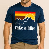Take A Hike Sunset Funny Hiking Cooling Performance Crew T-Shirt