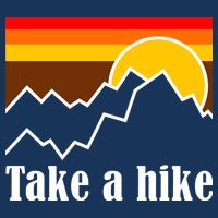 Take A Hike Sunset Funny Hiking Cooling Performance Crew T-Shirt