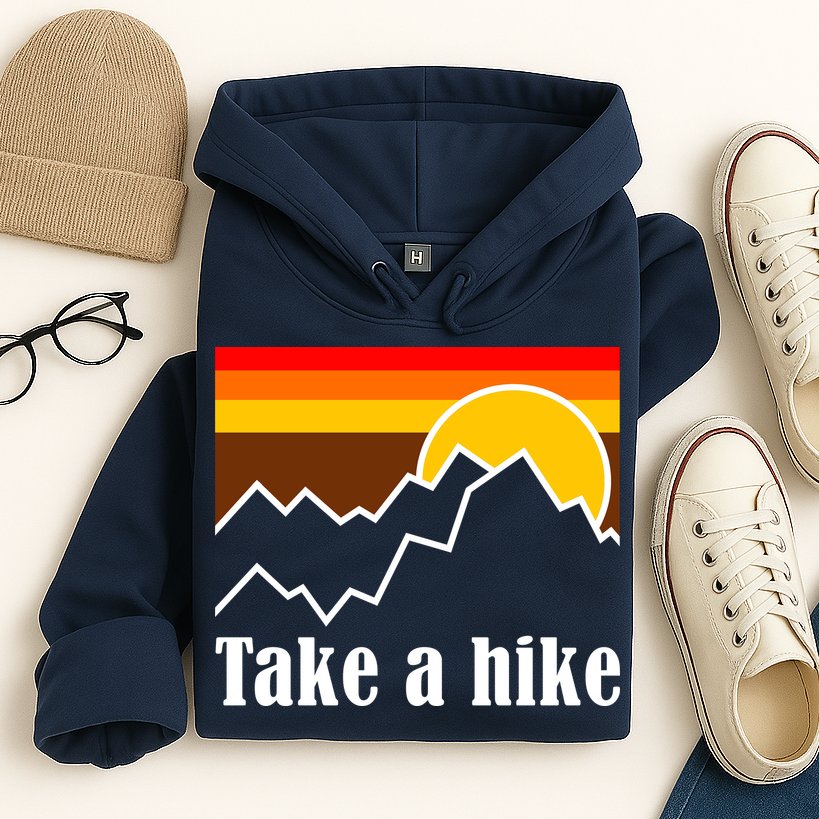 Take A Hike Sunset Funny Hiking Hoodie
