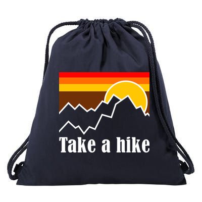Take A Hike Sunset Funny Hiking Drawstring Bag