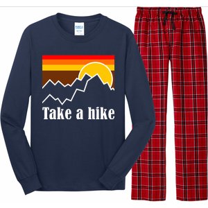 Take A Hike Sunset Funny Hiking Long Sleeve Pajama Set