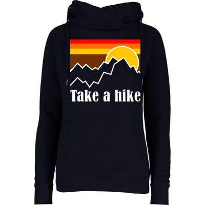 Take A Hike Sunset Funny Hiking Womens Funnel Neck Pullover Hood