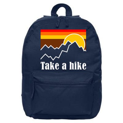 Take A Hike Sunset Funny Hiking 16 in Basic Backpack