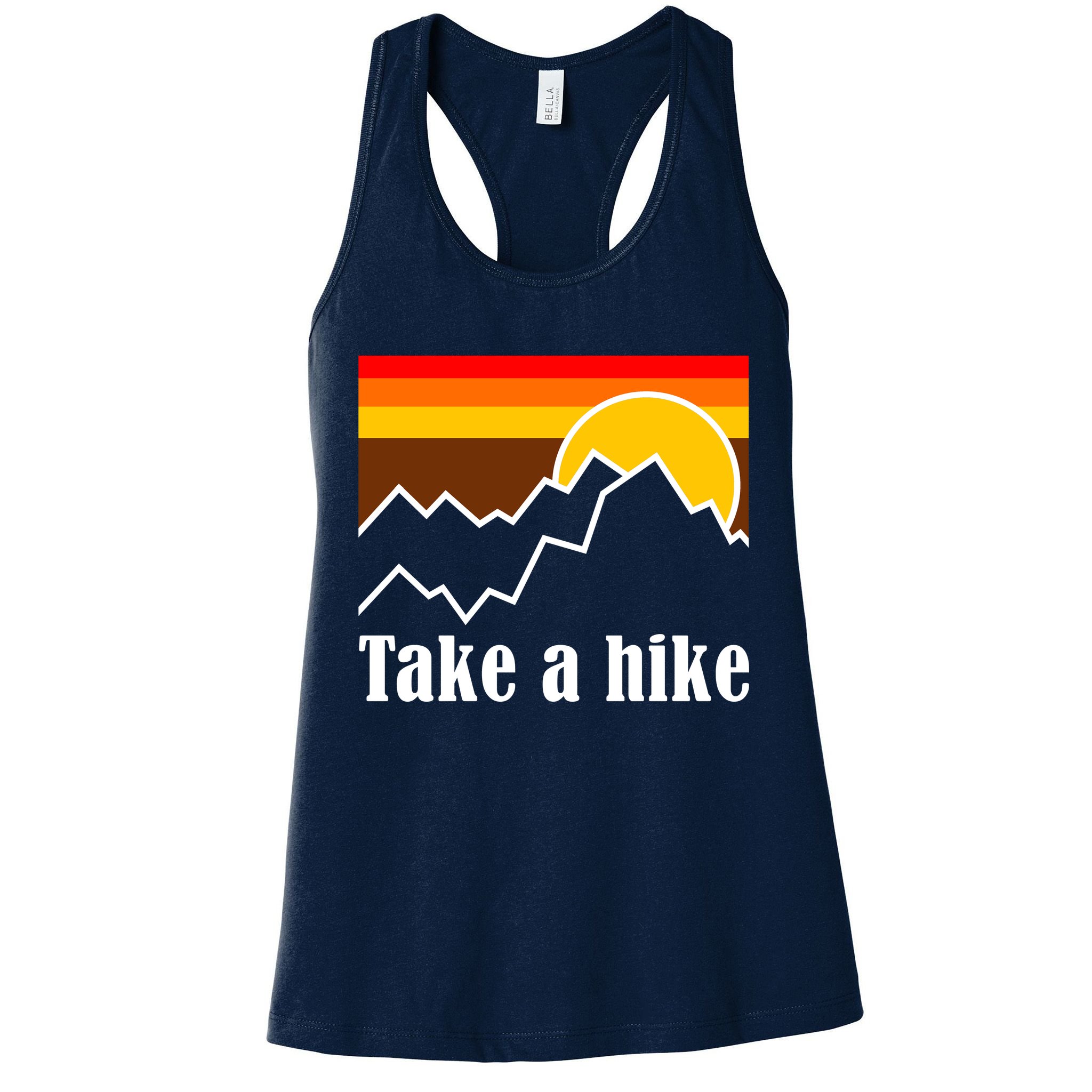 Take A Hike Sunset Funny Hiking Womens Tank Top