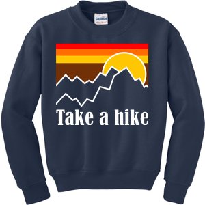 Take A Hike Sunset Funny Hiking Kids Sweatshirt