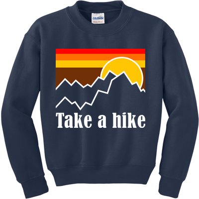 Take A Hike Sunset Funny Hiking Kids Sweatshirt