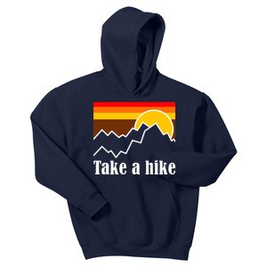 Take A Hike Sunset Funny Hiking Kids Hoodie