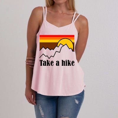 Take A Hike Sunset Funny Hiking Women's Strappy Tank