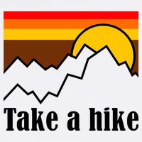 Take A Hike Sunset Funny Hiking Garment-Dyed Sweatshirt