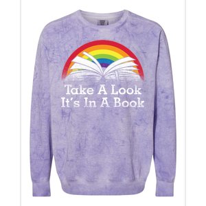 Take A Look, It's In A Book Colorblast Crewneck Sweatshirt