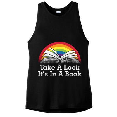 Take A Look, It's In A Book Ladies PosiCharge Tri-Blend Wicking Tank
